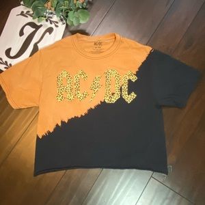 NWOT Boutique AC/DC Crop
